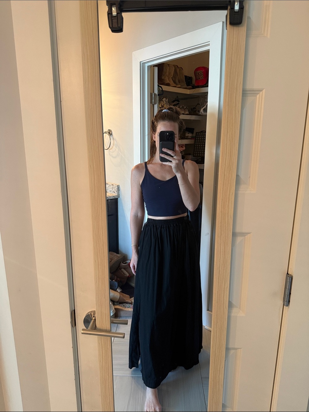 Black maxi skirt